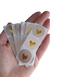 100x Sluitstickers trouwen - trouwkaart - enveloppen  - wedding - sticker - sluotzegels - trouwenvelop