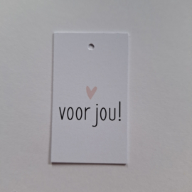3x Cadeaulabel " Voor Jou! "