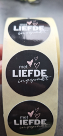 30 stickers " met liefde ingepakt "