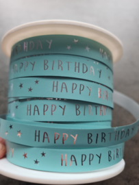 3m Blauw "happy birthday" 3m