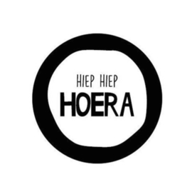 10x sticker " Hiep Hiep Hoera"