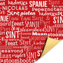 3m Cadeaupapier Letters van de SINT rood