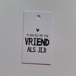 3x Cadeaulabel " Blij met een VRIEND als jij! "