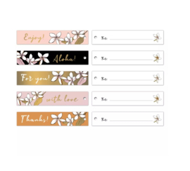 5 cadeaulabels Roze / Goud