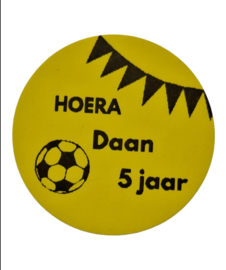 Gepersonaliseerde Stickers Voetbal GEEL