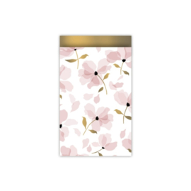 1 Cadeauzakje M "Leyered Petals" Roze / Goud