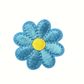 Embleem - 9 stuks - bloemen - mix  - 3.5 x 3.5 cmapplicatie - opstrijken - strijken - patch