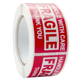 250x Handle with care FRAGILE thank You