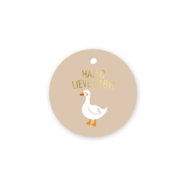 3x Cadeaulabel " Hallo lieve Baby"