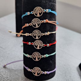 Armbandje levensboom Rood