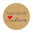 50x Sticker Handmade with Love COMBI