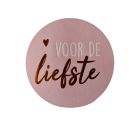 10x Sticker "Voor de liefste"