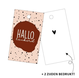 1x  cadeaulabels Hallo Leukerd