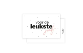 Nynke Ontwerpt Mini-kaart " voor de leukste juf"