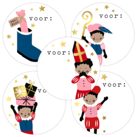 5x Sticker  Pieten Party