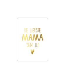 Mini kaartje De liefst mama ben jij