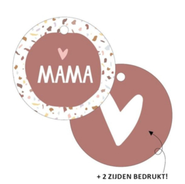 1x Cadeaulabel  Terrazzo  Mama