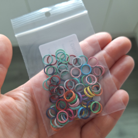 100 mini ringen - 8mm - splitringen - sleutelring - kaartjes bevestigen  - sleutelhanger