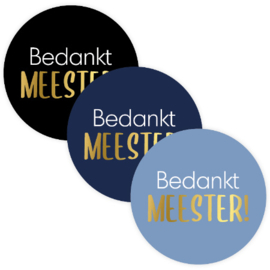 24x Sticker Bedankt MEESTER