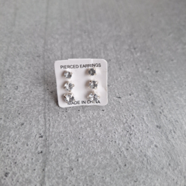 Oorbelset " diamantjes" fake