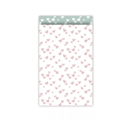 1 Cadeauzakje "Solo Hearts "  Roze /Mint