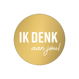 30x Sticker Ik denk aan jou! Goud
