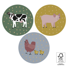 9x sticker Boerderij