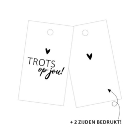 1x Cadeaulabel "Trots op jou"