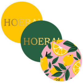 6x sticker Lemons rond