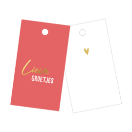 1 Cadeaulabel Lieve groetjes