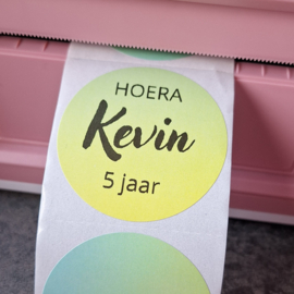 Verjaardag ' HOERA NAAM LEEFTIJD' GROEN ( handletter)