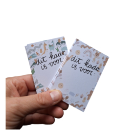 Mini kaartje " dit kado is voor: " Jongen