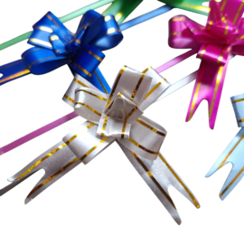 50x DIY linten trekstrik - cadeau versiering - strik - mini strikken