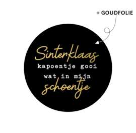 10x Sticker "Sinterklaas kapoentje gooi wat in mijn schoentje" 