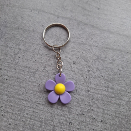 Sleutelhanger Bloem paars