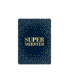 2x mini kaartje - Meester -  bedankt voor dit fijne schooljaar - leerkracht - onderwijs - school - vakantie