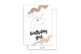 Mini kaart Birthday Girl Nynke Ontwerpt