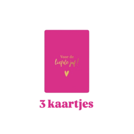 3 kleine kaartjes - Voor de liefste JUF ! - school - juffen - onderwijs - leerkracht