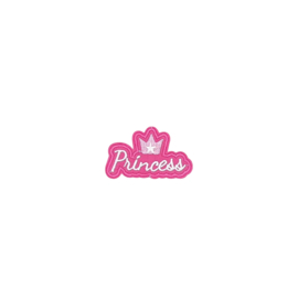 Embleem  - princess - 4 x 6.5 cm - applicatie - opstrijken - strijken - patch