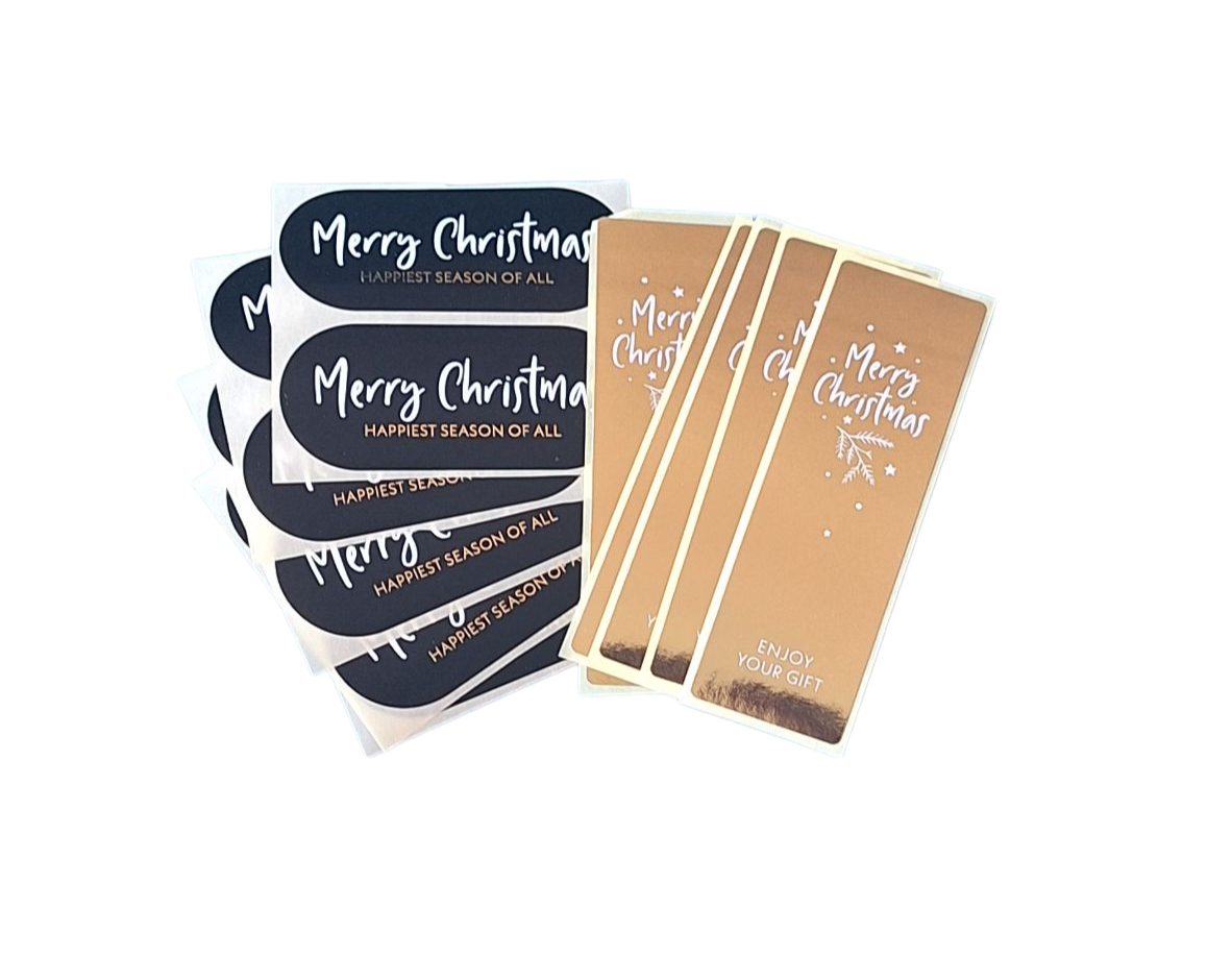 15x Kerstmix Zwart / Goud