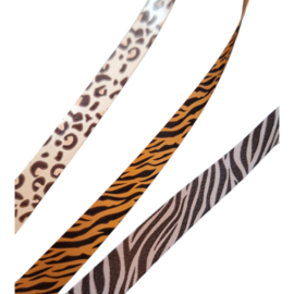 3x 5m Sierlint luipaard - zebra - tijger - dierenprint - jungle - leuk inpakken - sierlint