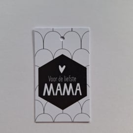 3x Cadeaulabel  "Voor de Liefste MAMA "