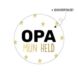 10x Sticker "Opa mijn Held