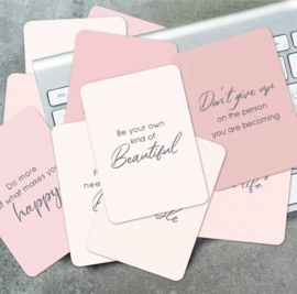 30 Motivatie kaarten - inspiratie kaartjes - positieve kaarten   - selflove - selfcare - broodtrommelkaartjes - cadeaukaartjes -  6.4 cm x 8.9 cm