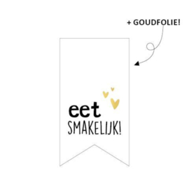 10x Sticker  Vaantje " Eet smakelijk "