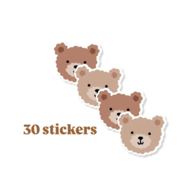 30x Sticker Little Bears - beren - Sluitsticker