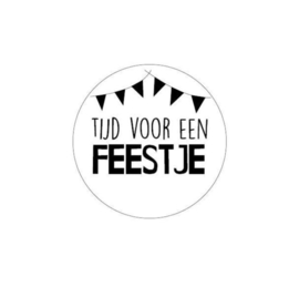 10x Sticker Tijd voor een feestje