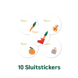 10 naamstickers - sinterklaas - schoencadeau - 5cm - naam - voor - sint - piet