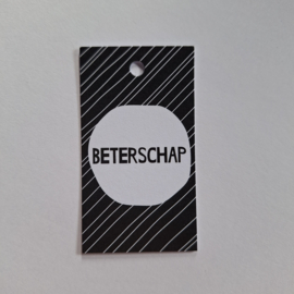 3x Cadeaulabel " Beterschap"