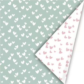 3m Solo Hearts Mint/roze